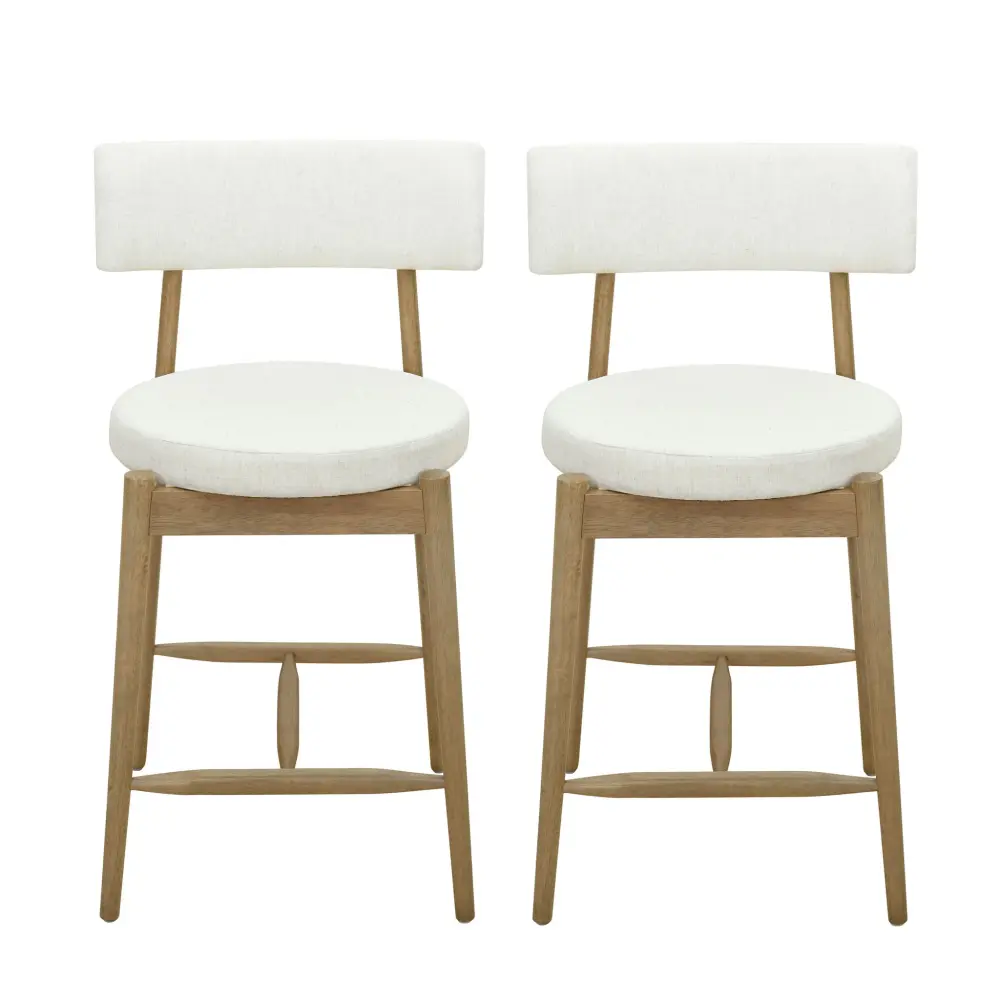 Mid Century Cutting-edge Counter Stools, Fabric Upholstered Chairs