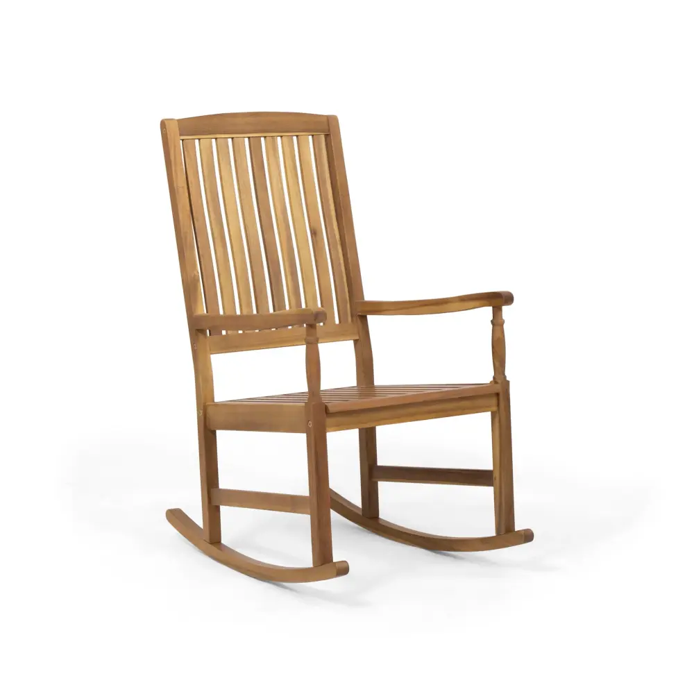 Muse - Outdoor Acacia Rocking Chair Slat Design - Teakwood