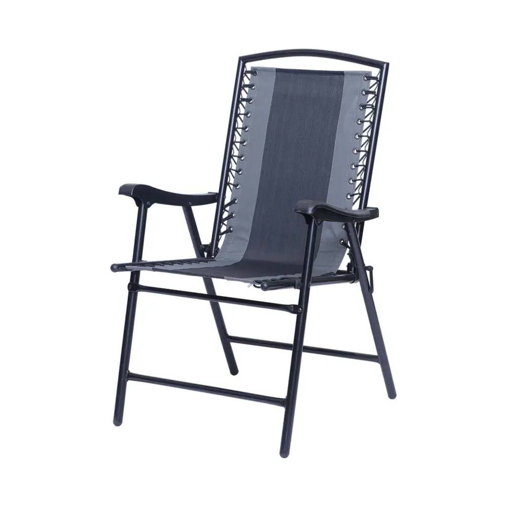 NICE Folding Chair, Grey and Jet-black