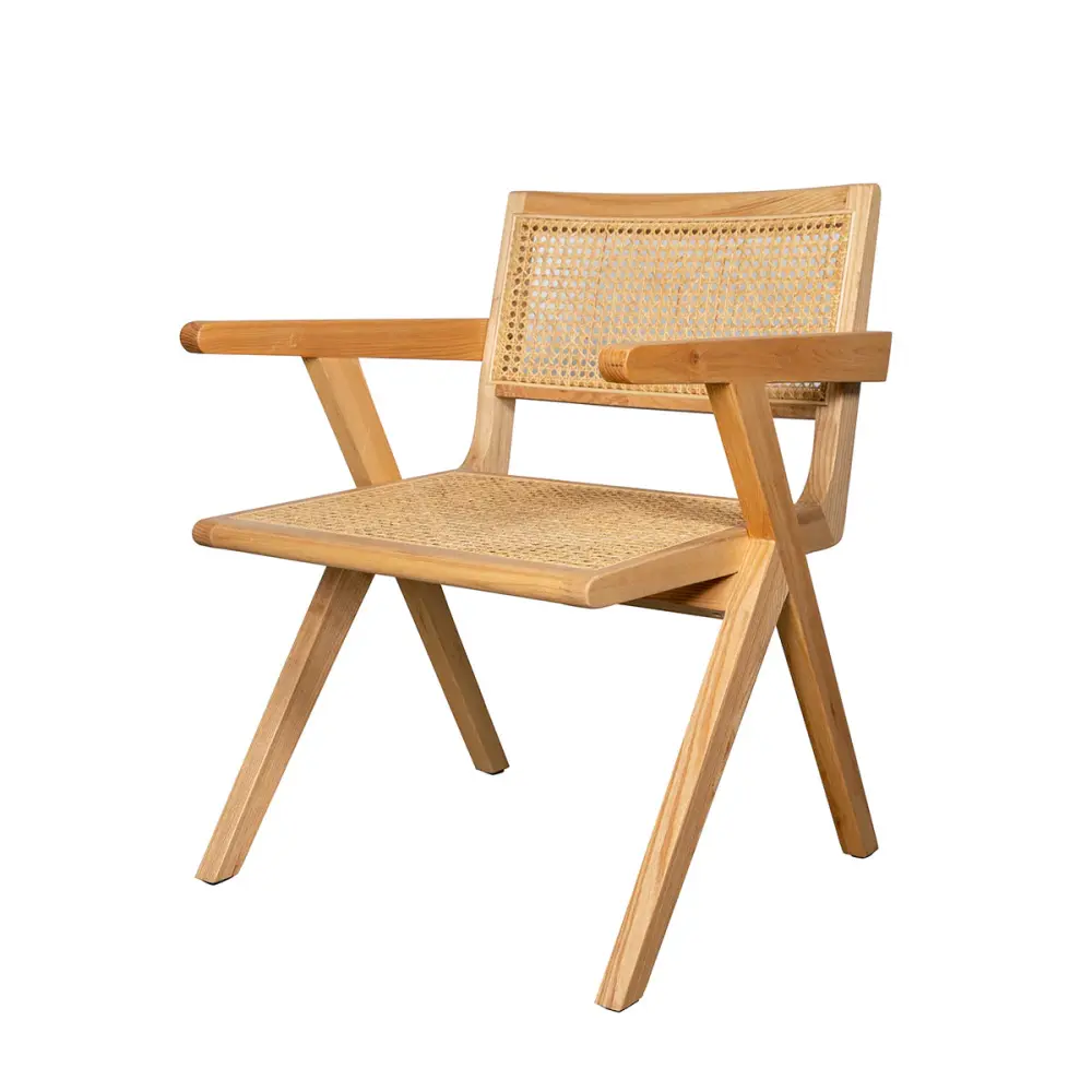 Retro Chair Armrest Oak/Cane - Ruben