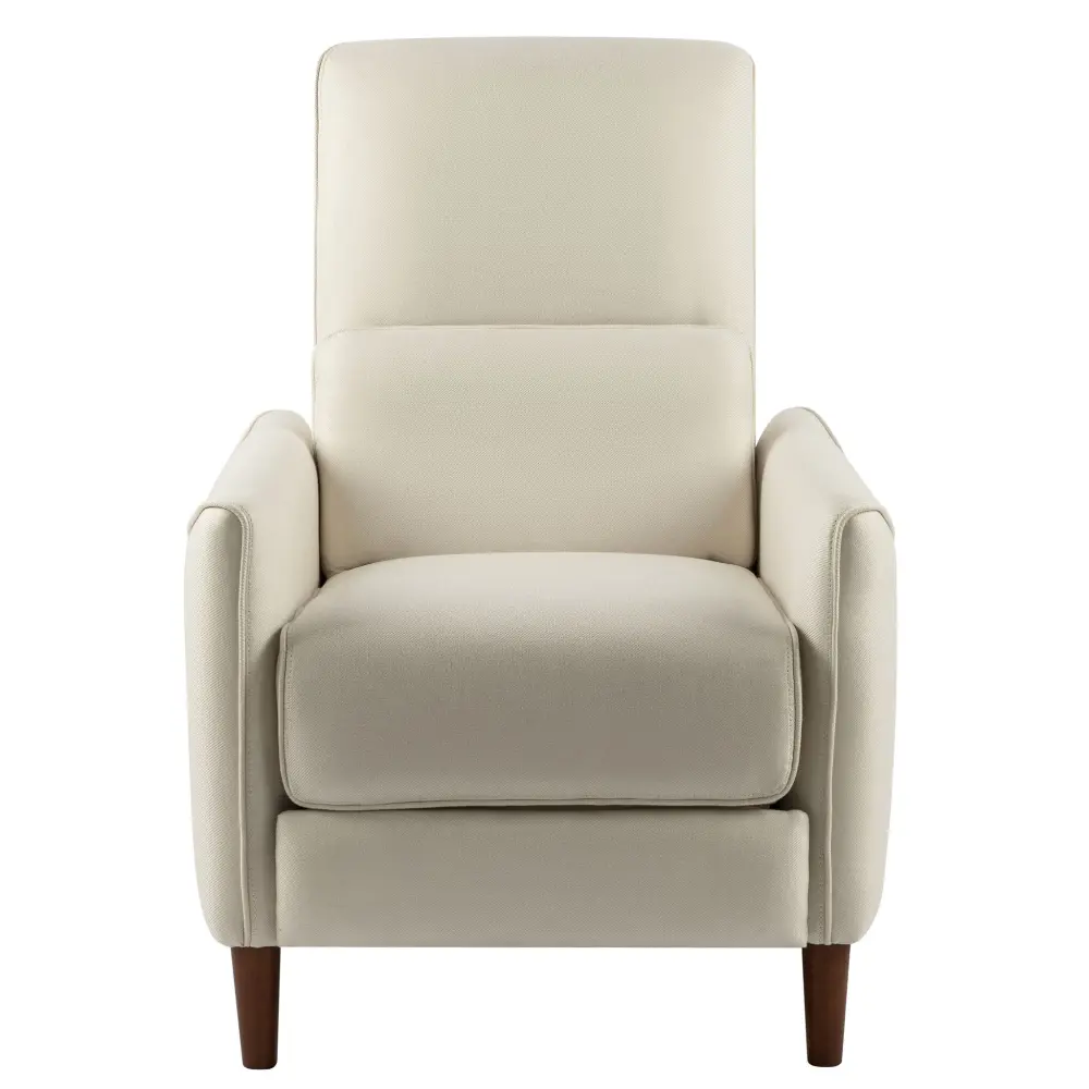 Upholstered Push Recliner Chair Tpr Wood Legs Living Room
