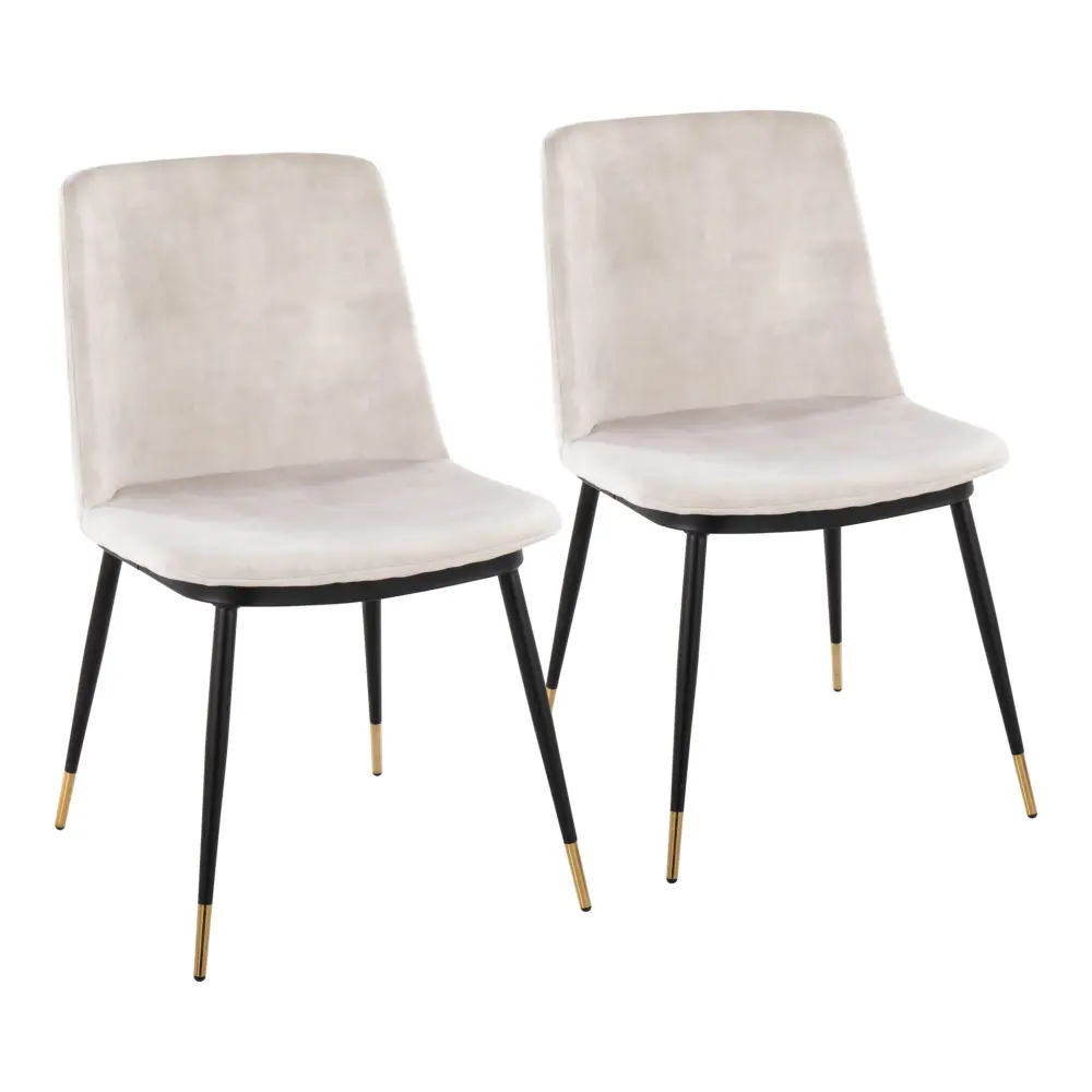 Wanda - Contemporary Chair (Set 2) - Black / Taupe