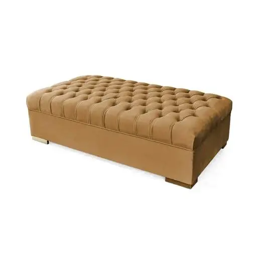 Diamond Modern Furniture NV Lauren Fabric Ottoman LAUREN OTT-MUSTARD