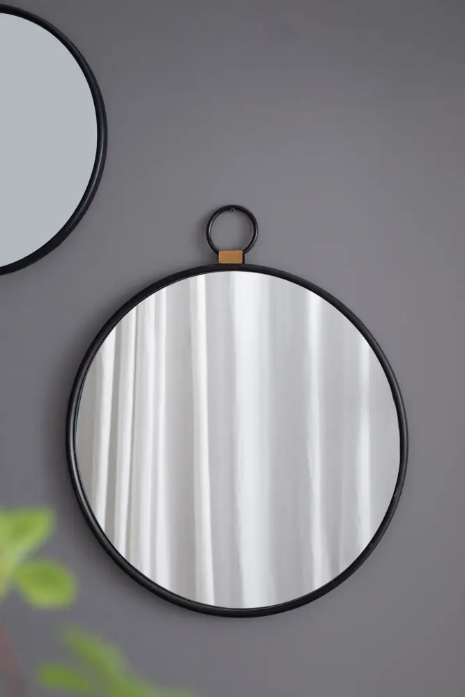 Wall Mirror Frame, Contemporary Clean Accent Mirror Living Room, Foyer, Entryway, Bedroom - Black
