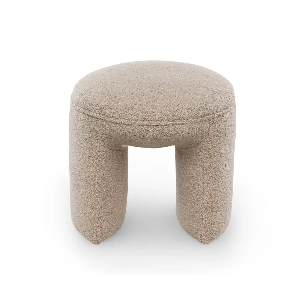 Sturdy Wooden Kramer Stool - Alpaca Taupe