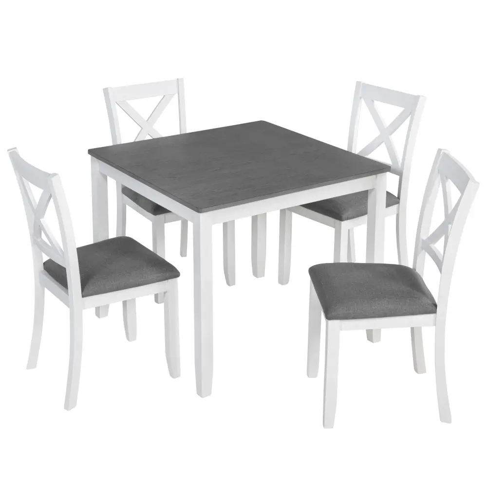 Modern Dining Table Adjust Chairs Kitchen
