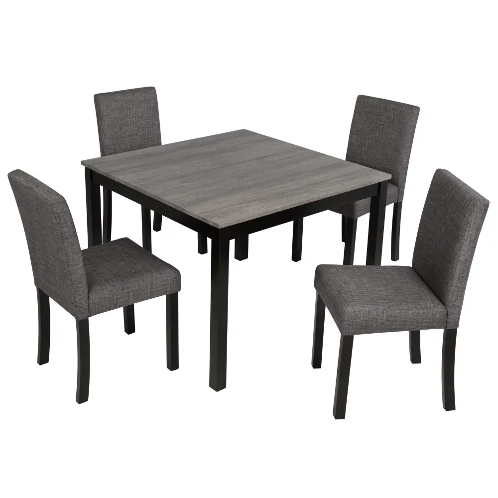 Modern Dining Table Adjust Upholstered Chairs Dining Room