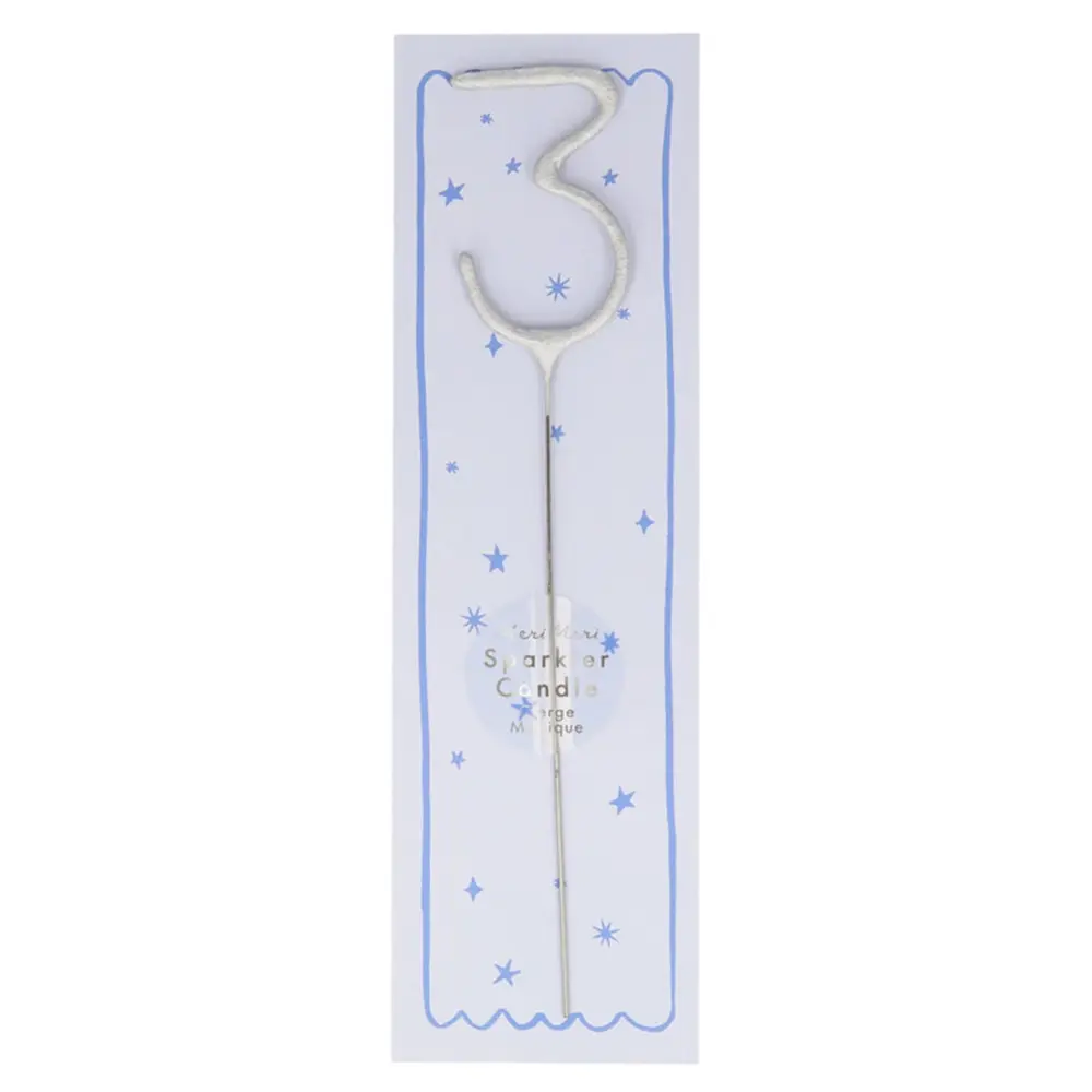 Number 3 Candle