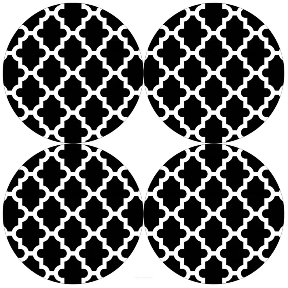 Bertoni Round Table Mat Place, 4 Pieces, 33 cm, Stylish and Durable,Morocco Night