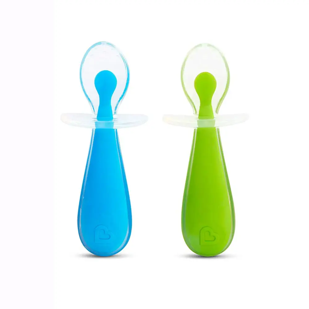 Gentle Scoop Silicone Training Spoons Set - Azure