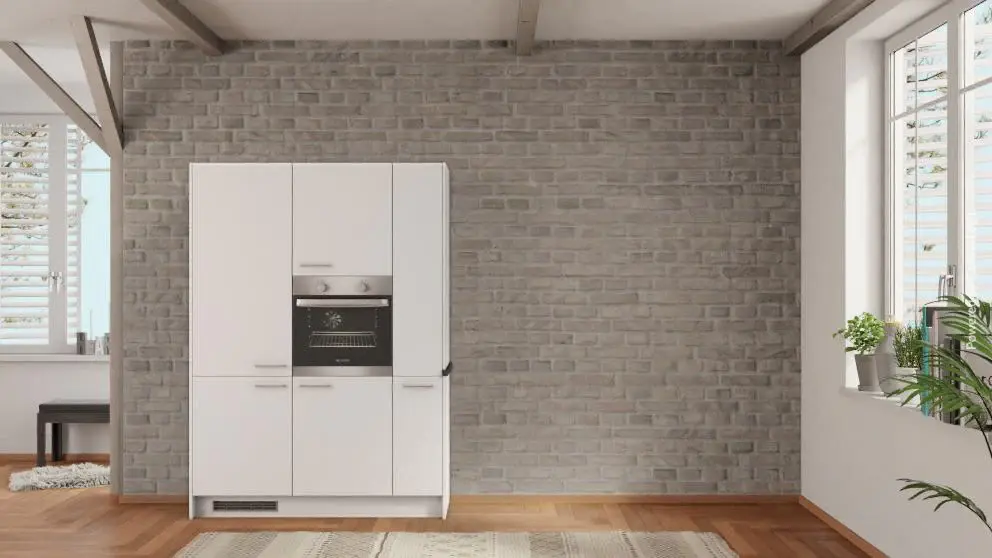 nobilia kitchen Troisdorf 150 cm Alpine white satin concrete slate gray -_