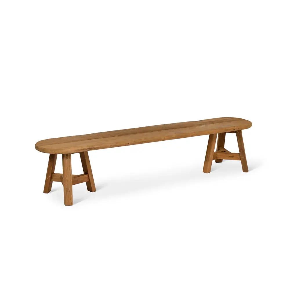 Hawthorne Oval Dining Bench - Pure