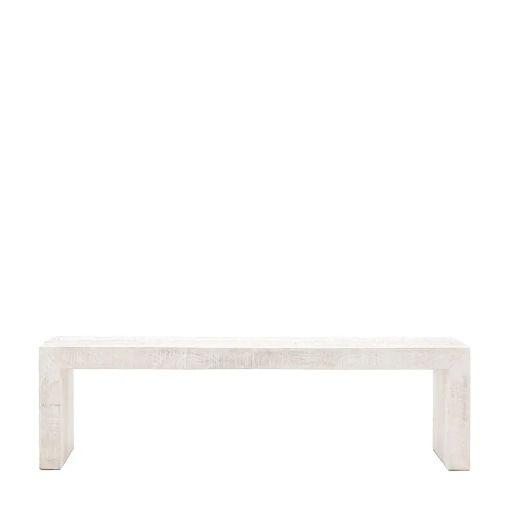 Inca Dining Bench - Whitewash | Rust-Resistant Finish