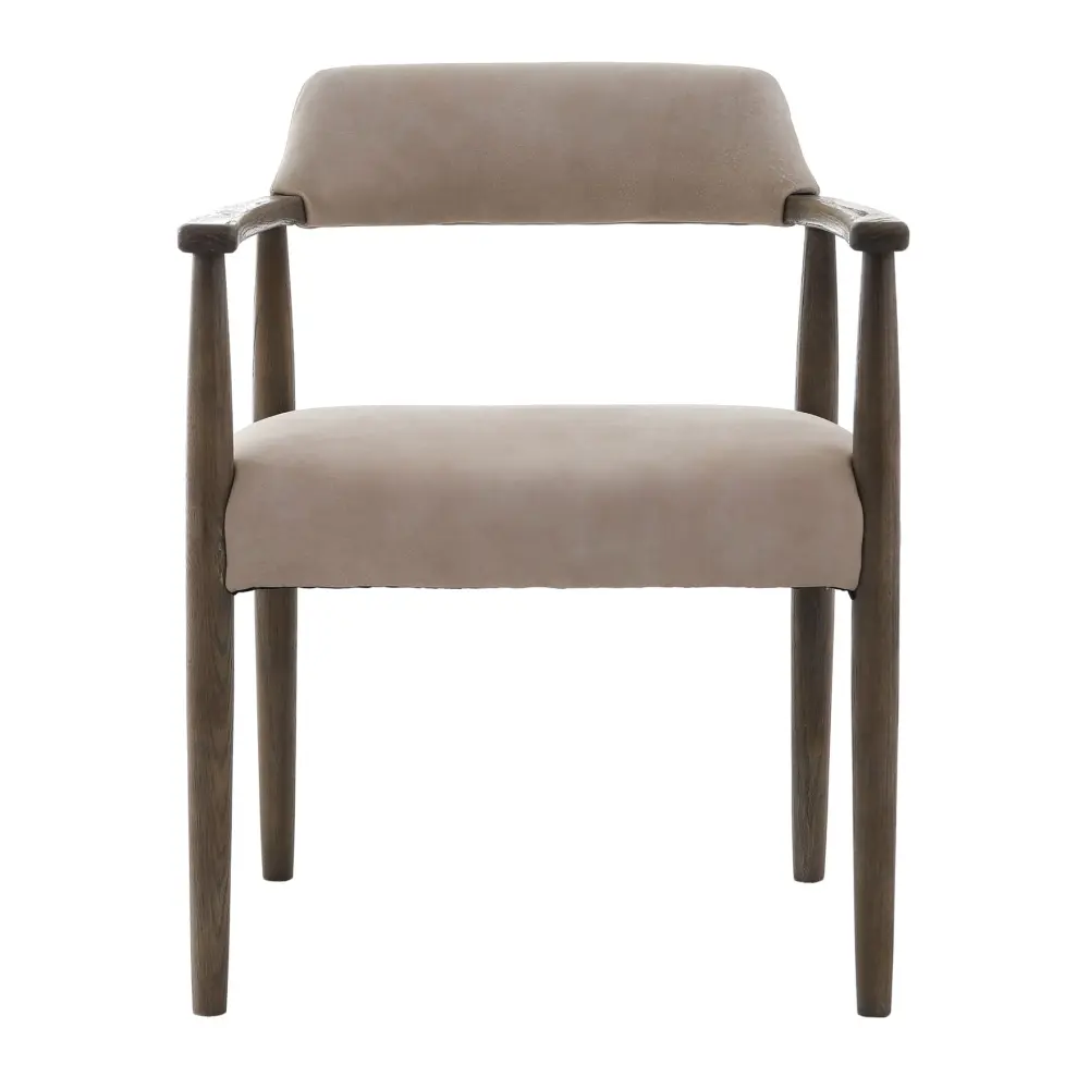 Bench Seat Stonehouse Italian Leather Dining Chair - Taupe