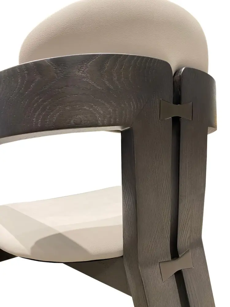 Formal Dining Modrest Thorne Light Grey and Rich Grey Arm Dining Chair
