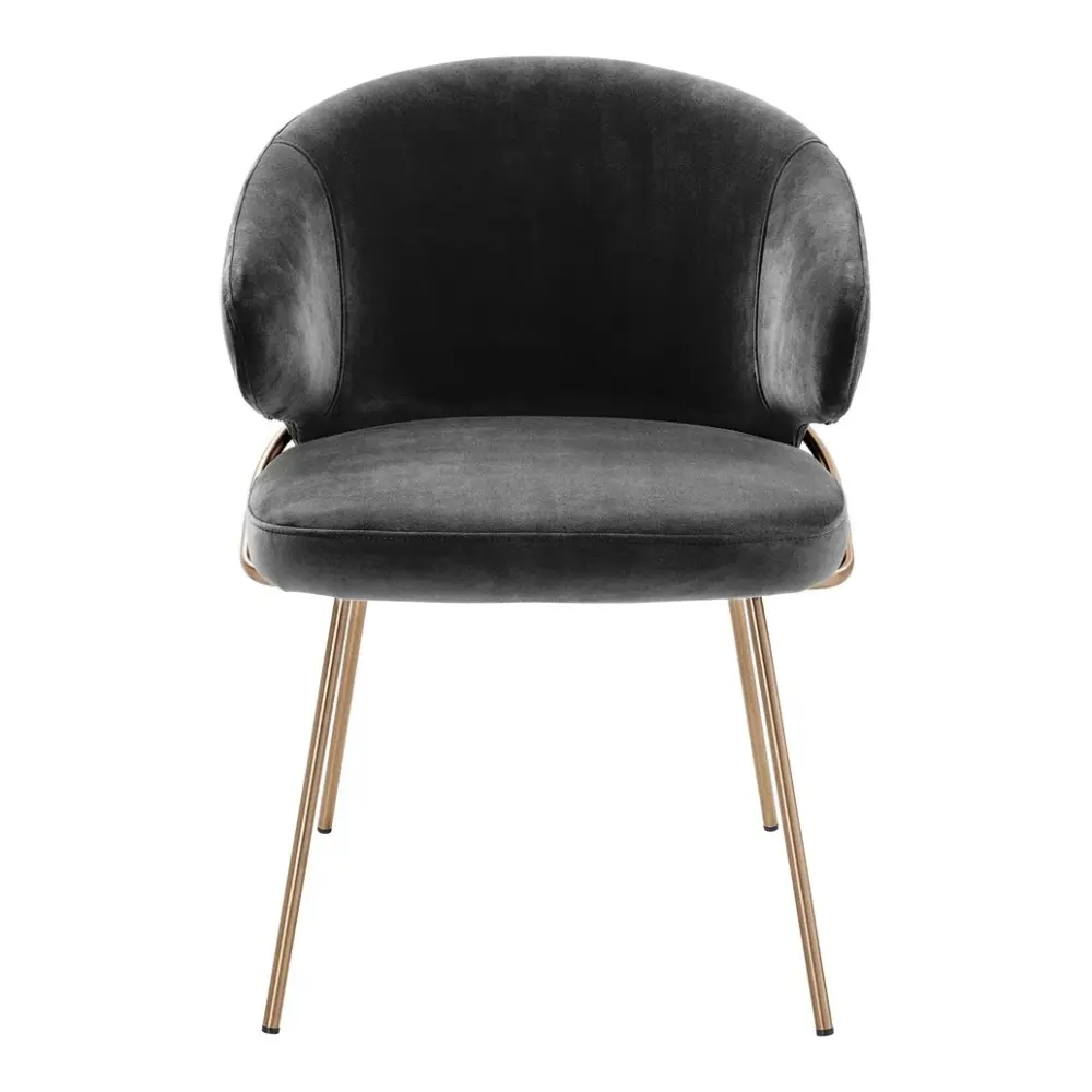 Kinley Dining Chair - Savona Deep Grey Velvet