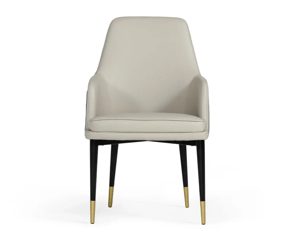 Modrest Duval Modern Alabaster & Grey Dining Chair