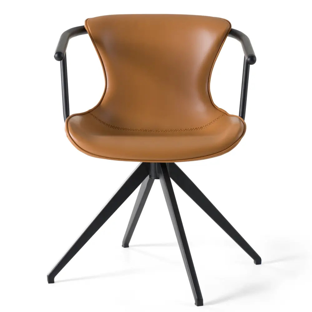 Modrest Maureen - Minimalist Camel & Black Dining Chair