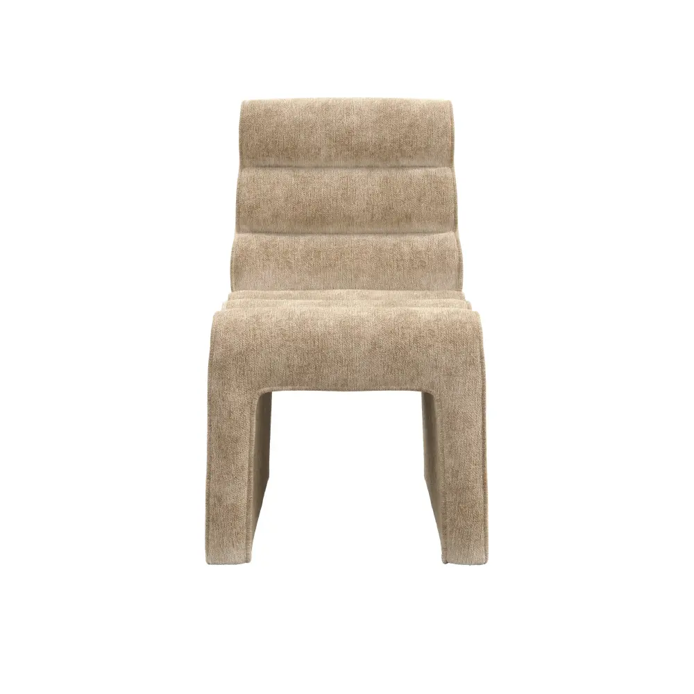 Naomi Dining Chair - Honey Velour Chenille Scratch-Resistant Top