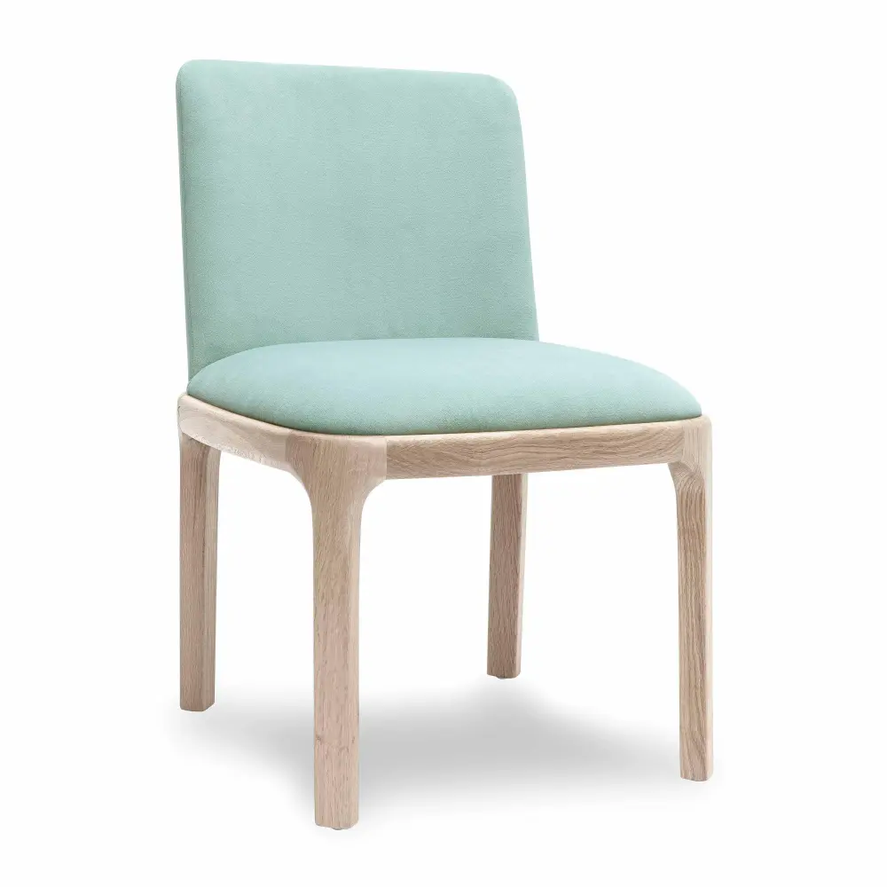 Rebecca Light Blue Performance Plush fabric Dining Chair