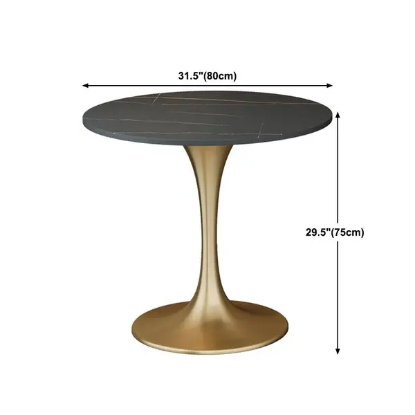 Contemporary Design 1/4/5 Pieces Dining Set Round Dining Room Table Adjust Fabric Chairs