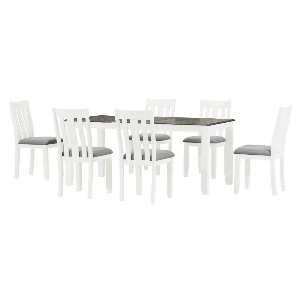 Dining Table Set Retro Style Telescoping Table And Upholstered Chairs