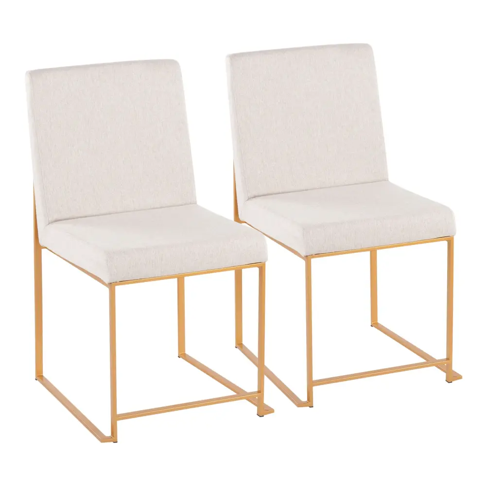 Fuji - Contemporary Chic Frame, High Back Dining Chair (Set 2)