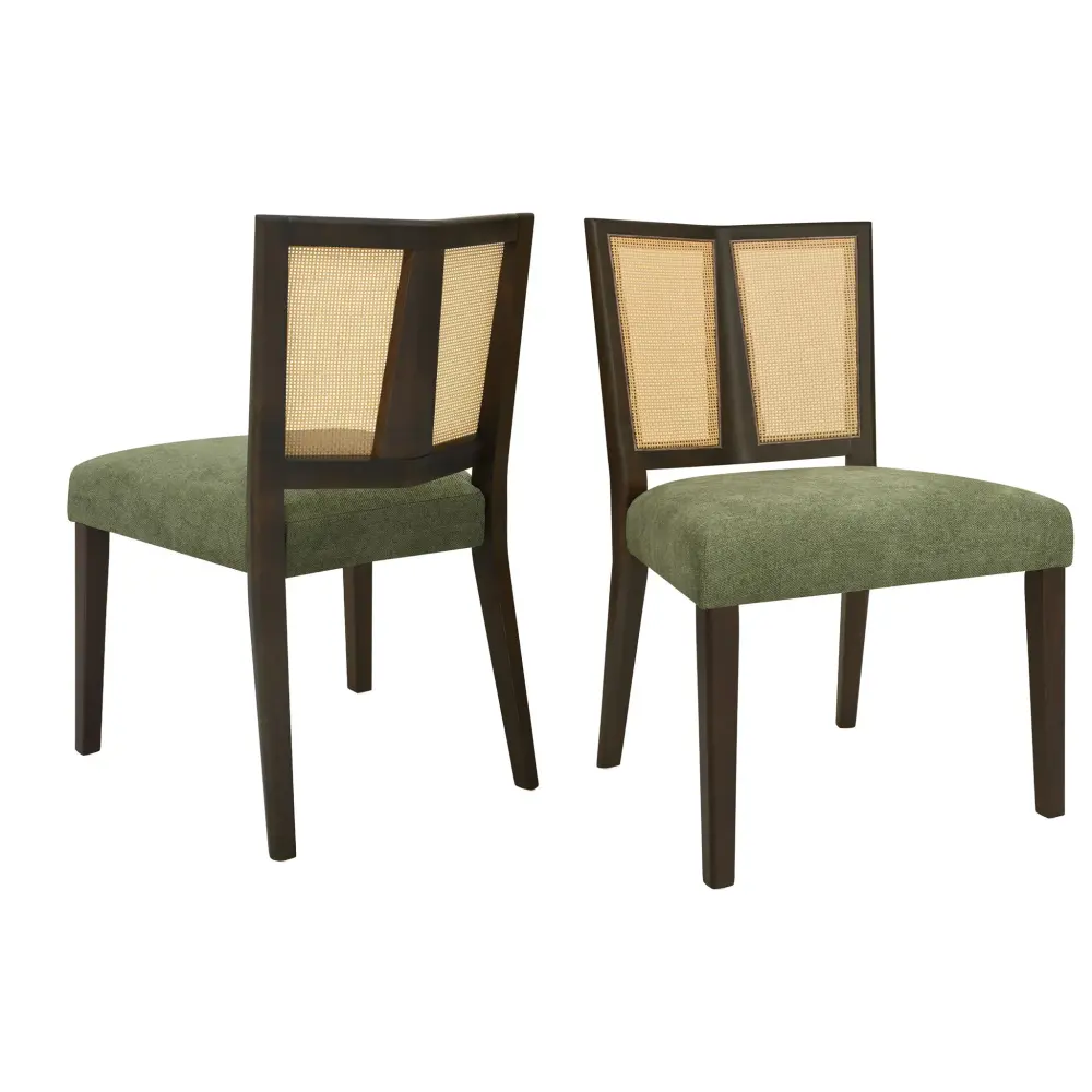 Mid Century Rattan Dining Chair Without Arms Place