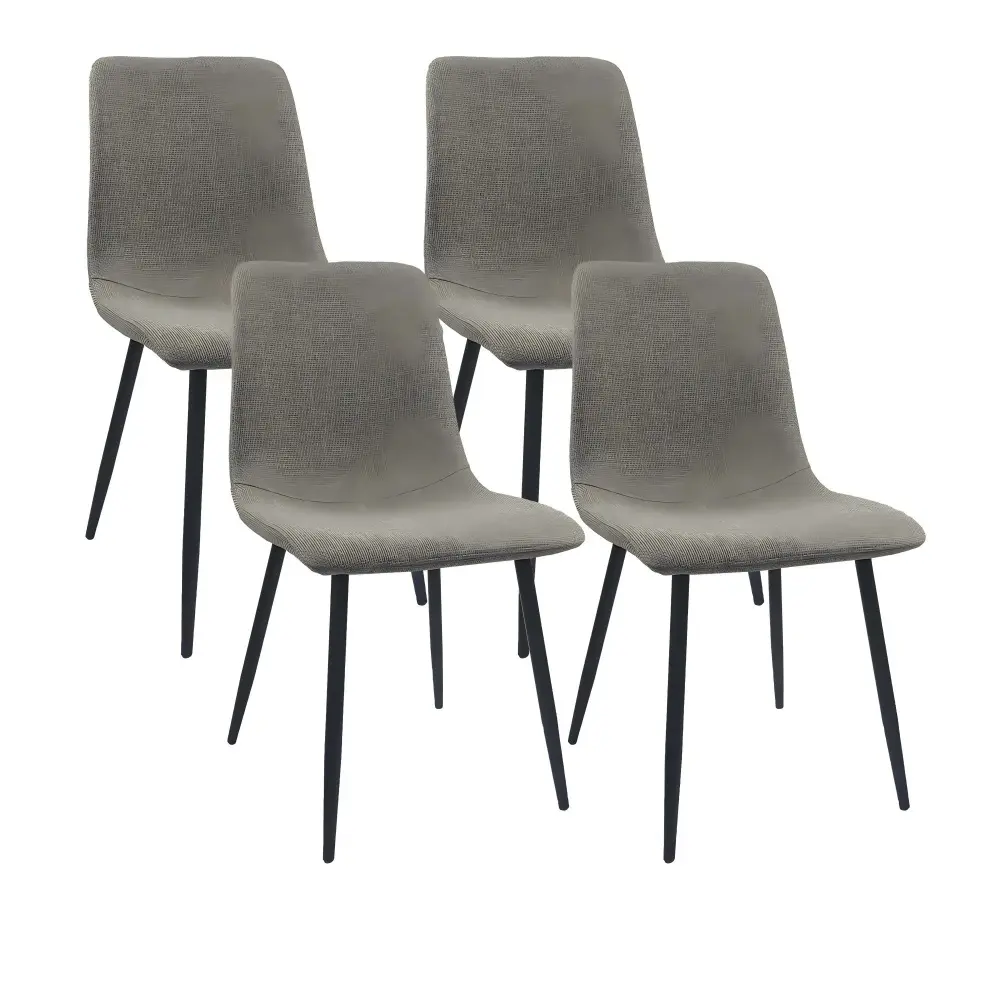 Modern Upholstered Dining Chairs Cushion Seat And Robust Legs (Set 4)