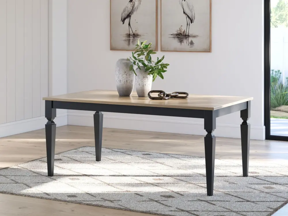 Brenkerton - Rectangular Dining Room Table - Grayish Chocolate / Black