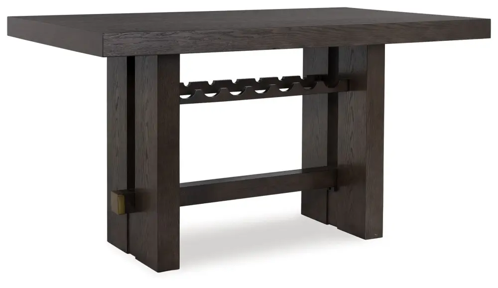 Extendable Farmhouse Burkhaus - Rectangular Dining Room Counter Table - Dark Taupe