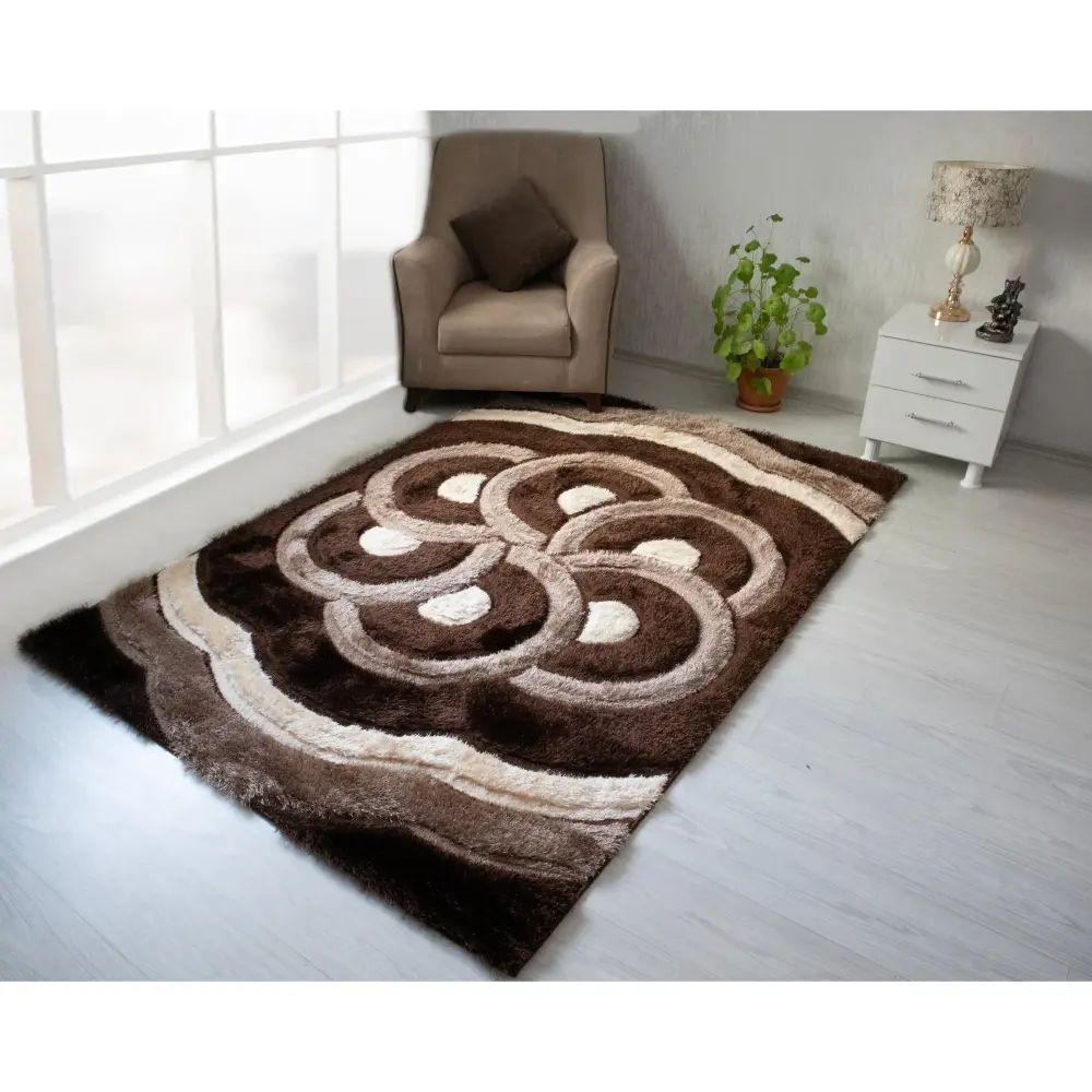 Diamond Modern Furniture NV Rugs Rectangle 3D999-BRN-BEG-57