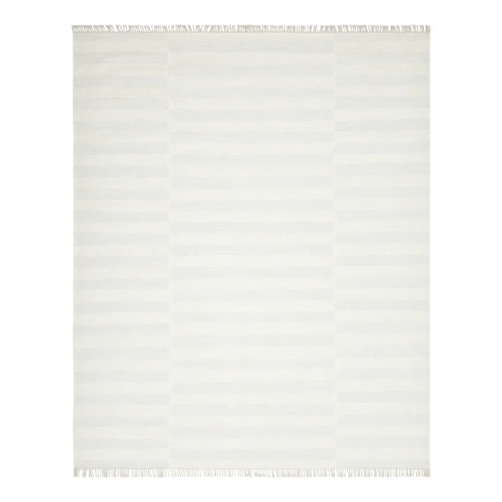Ivory Flatweave Wool Cotton Blend Rug