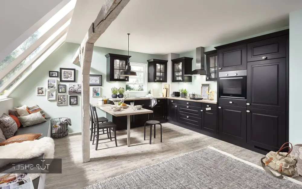 nobilia corner kitchen corner kitchen Sylt 851 lacquer onyx matte 375x250cm configurable -