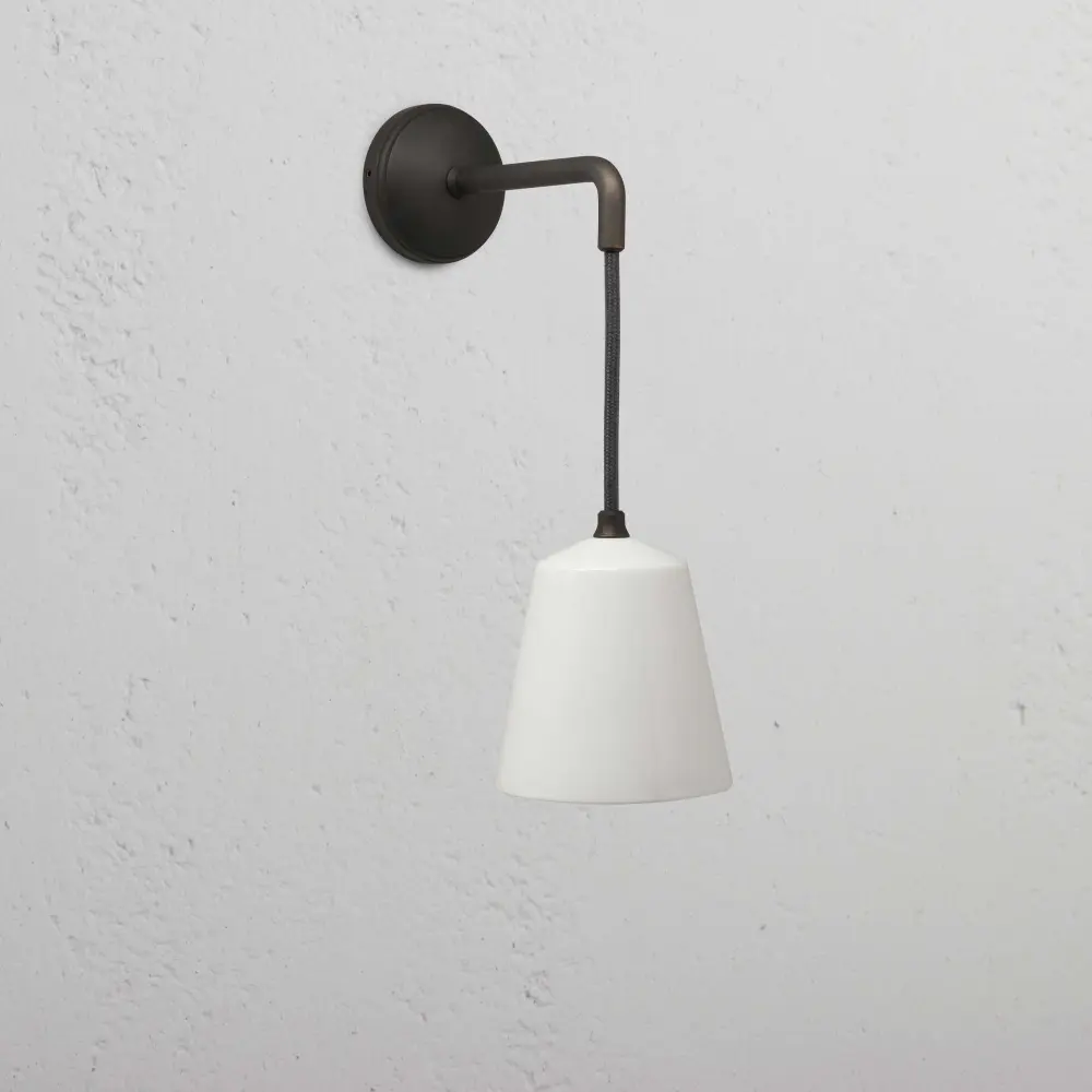 Richmond Tiny Hanging Wall Light Fine Porcelain - Bronze Small Kitchens
