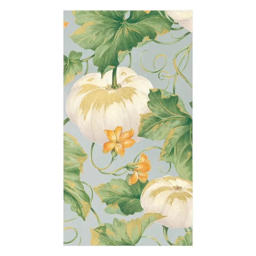 Heirloom Pumpkins Paper Guest Towel Napkins Grey & Snow - 15 Per Package