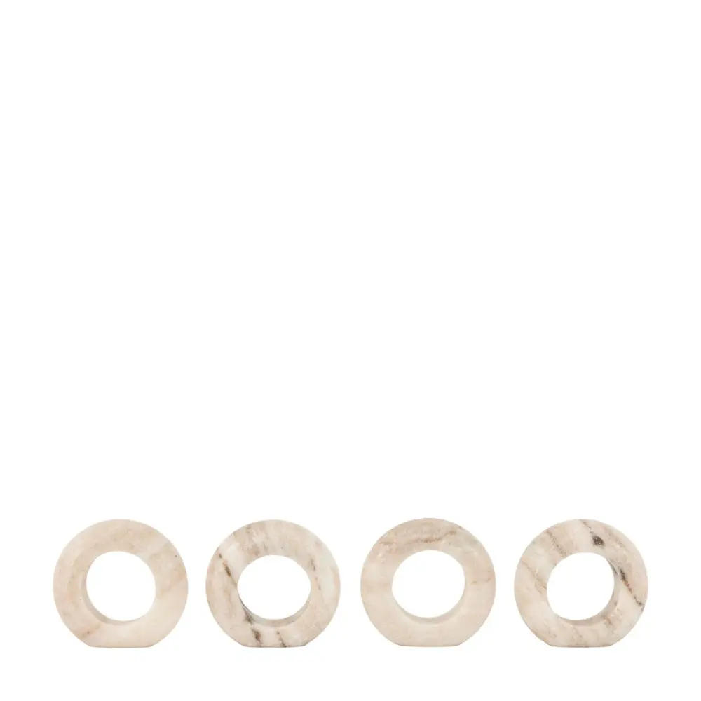 Nori Set 4 Marble Napkin Rings