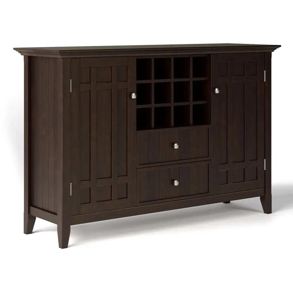Bedford - Sideboard Buffet And Wine Rack - Dark Chestnut Espresso