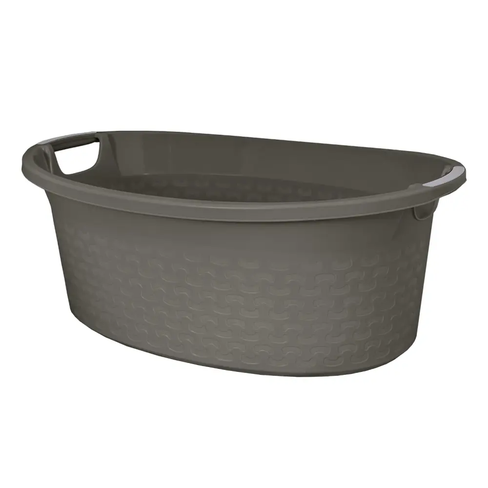 BranQ Cotton 60l Oval Laundry Bowl Laundry Basket Color Onyx Melange Color Sorting