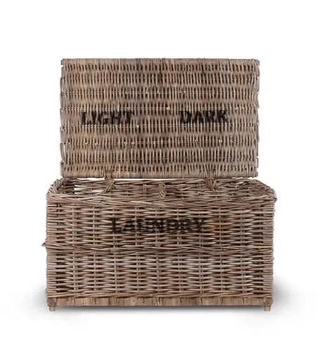 Dark and Lights Laundry Chest - Rattan