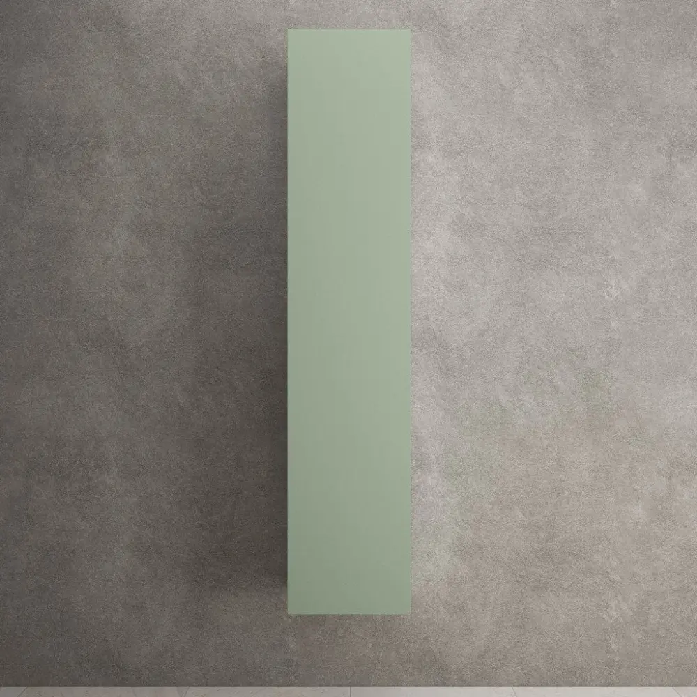Raffinata Tall Wall Cabinet - Matt Light Mint 350mm x 1650mm
