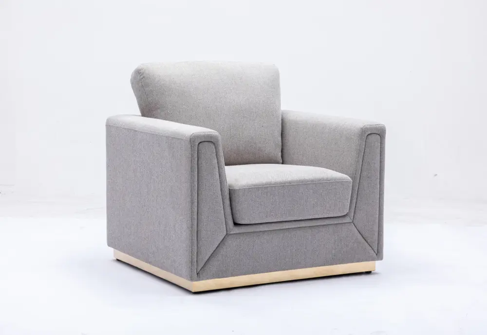 Valin - Linen Chair Living Room - Slate