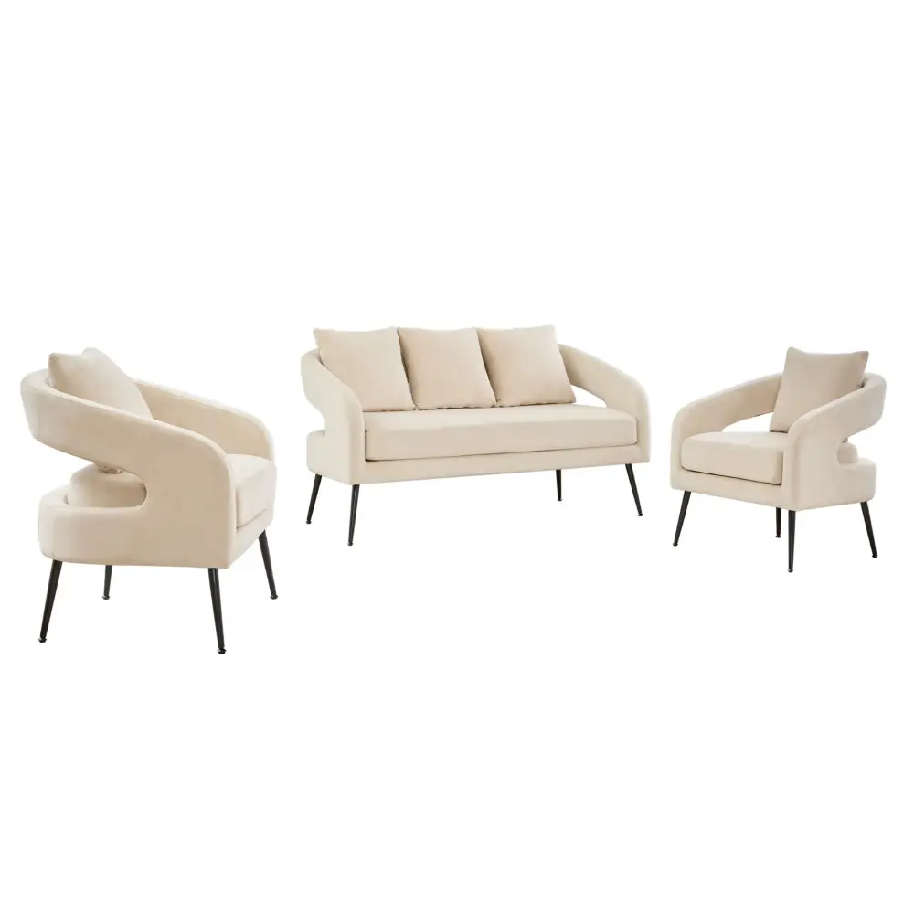 3 Piece Living Room Adjust, Loveseat & 2 Accent Chairs from Scandinavian Design