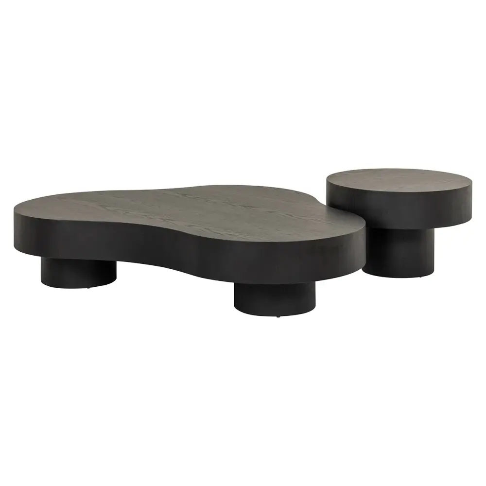 Bogor Set 2 Oval Coffee Tables - Deep Brown