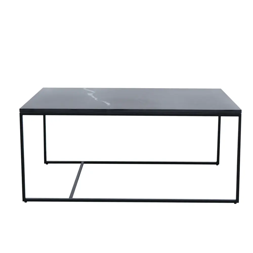 Ceramic Coffee table - Miles - Black Clay - 90x60x40cm