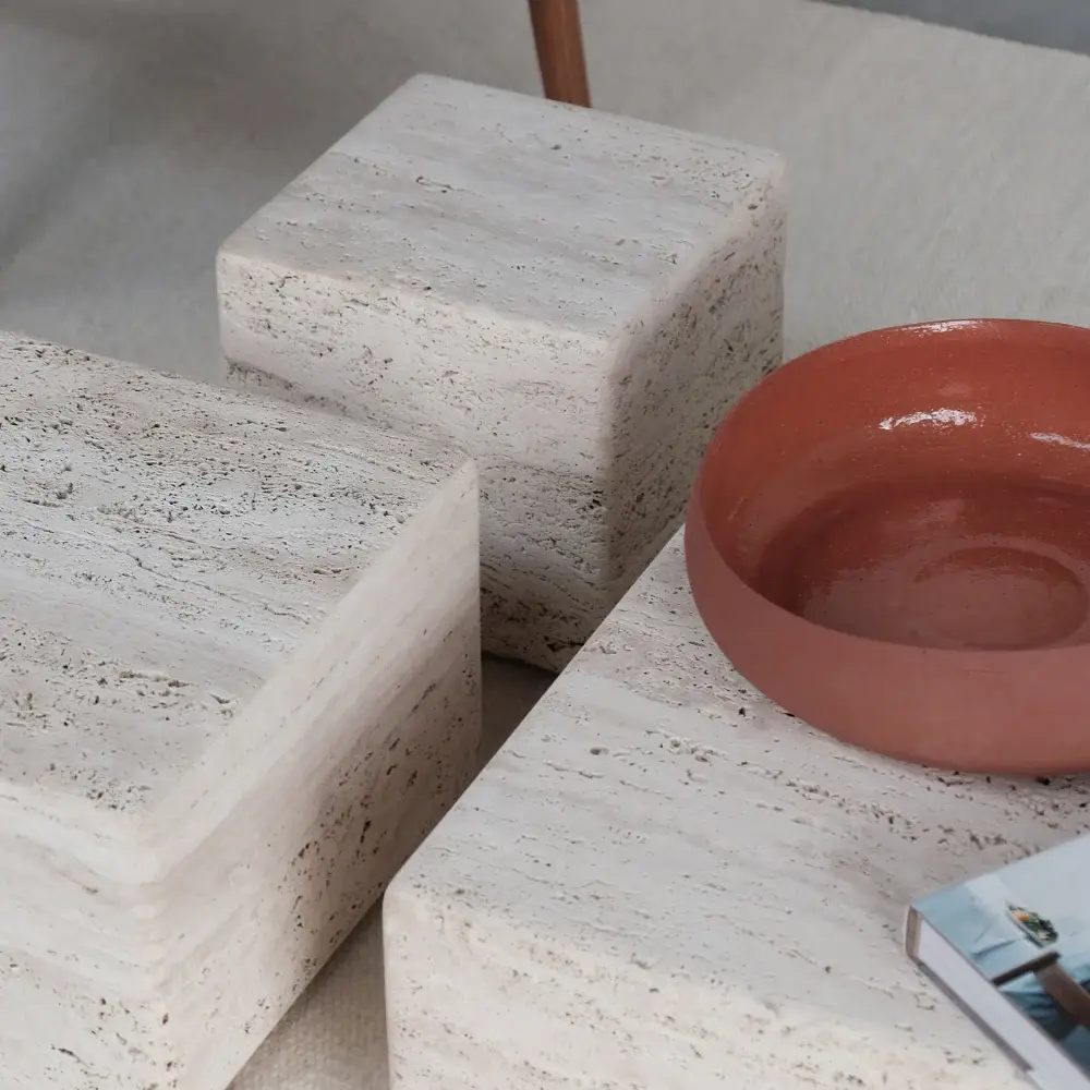 Coffee table - Big - Dijon - Travertine - D54