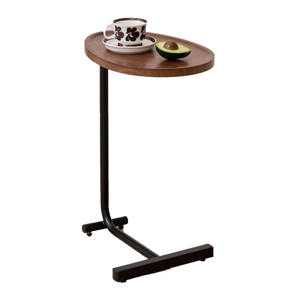C-Shaped Side Table, Compact Sofa Table Cough, Bedroom