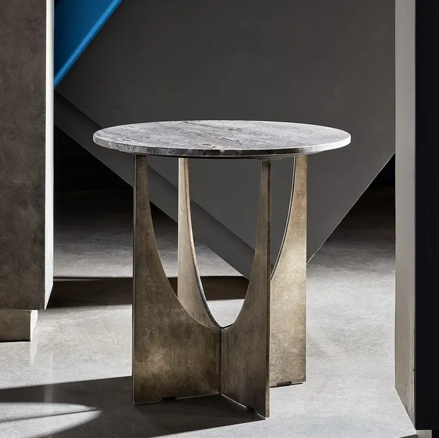 Curated Op Art End Table