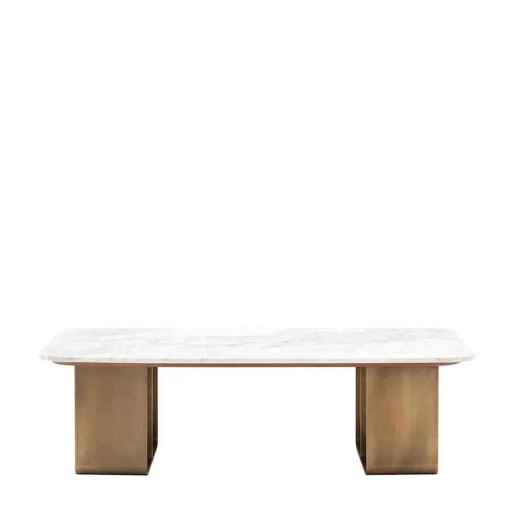 Dalana Marble Rectangular Coffee Table - Gilded