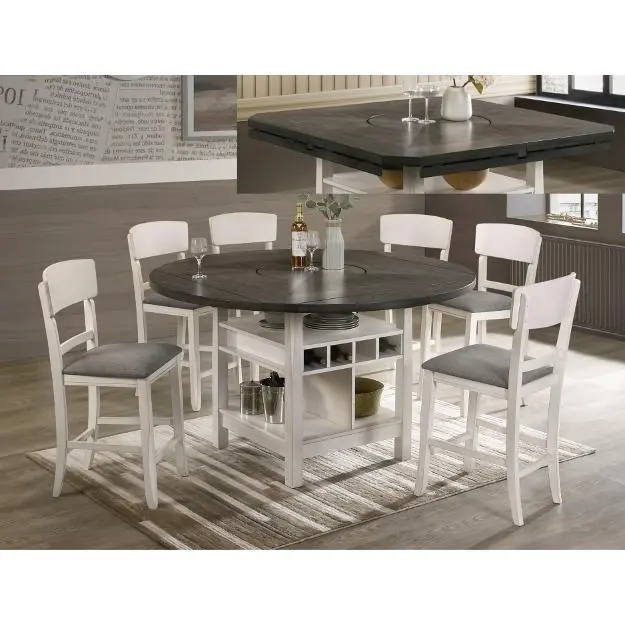 Diamond Modern Furniture CM Round Conner Counter Height Dining Table Pedestal Base 2849CG-T-TOP/2849CG-T-LEG